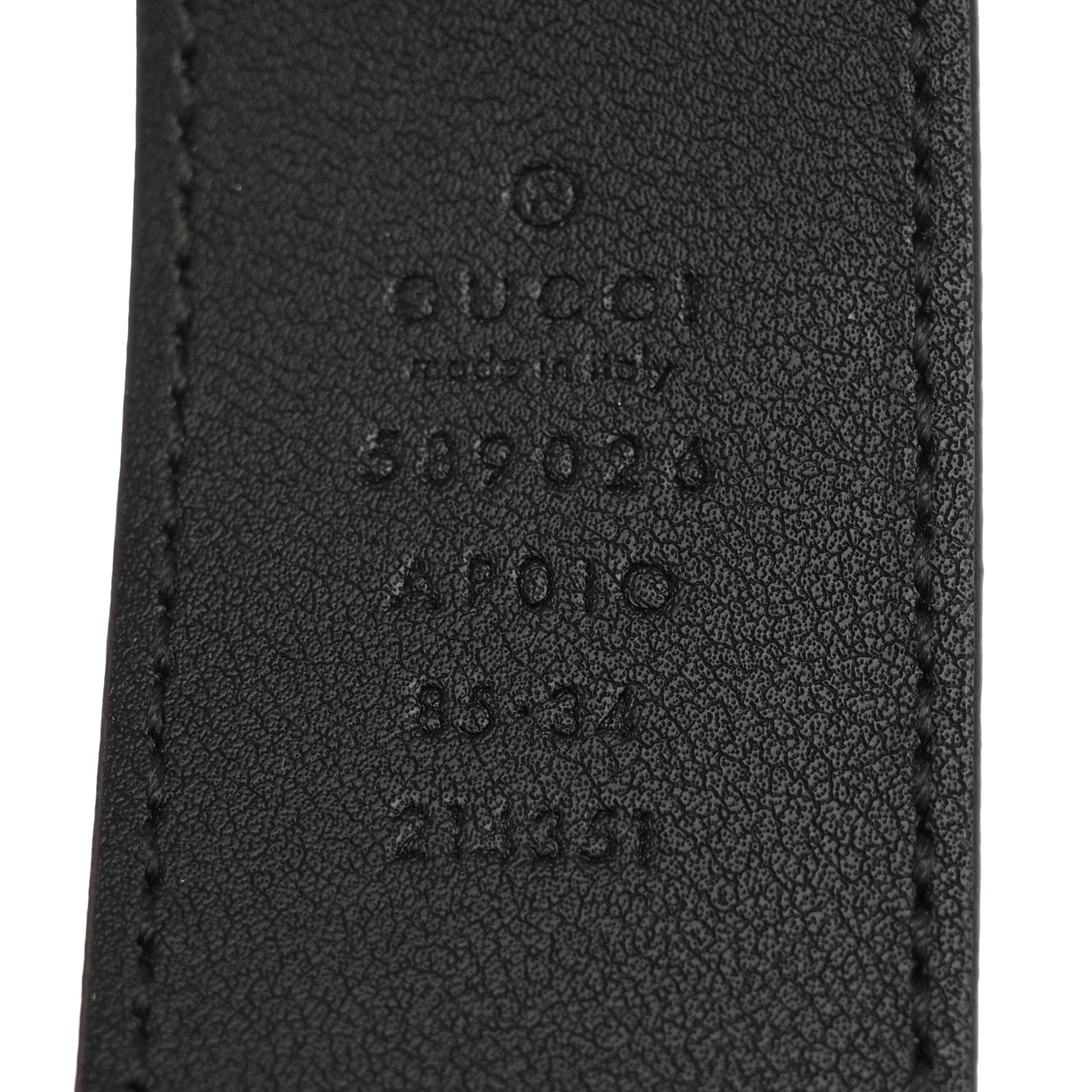 Gucci Moon Calfskin Crystal Tiger Head G Buckle 35mm Belt 85 34 Black 5 of 11