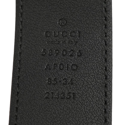 Gucci Moon Calfskin Crystal Tiger Head G Buckle 35mm Belt 85 34 Black 5 of 11