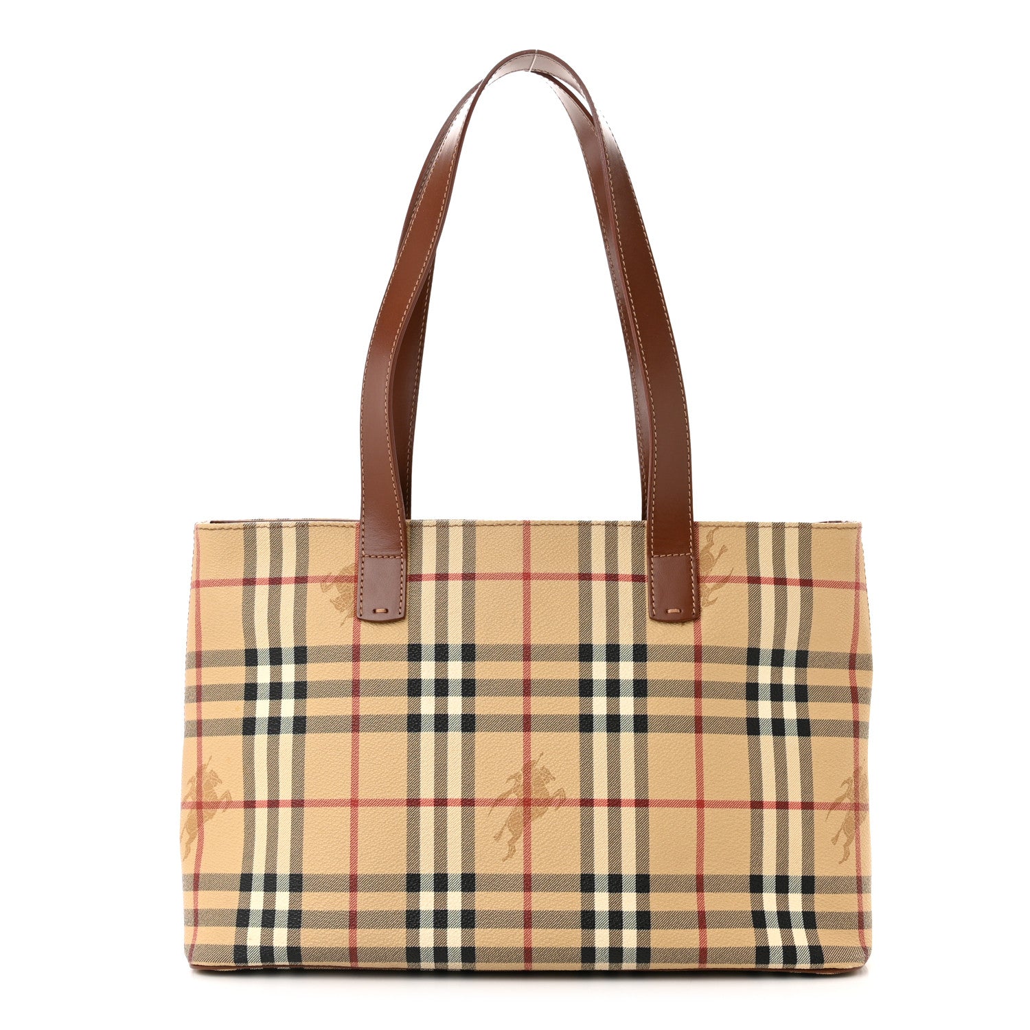 Burberry Haymarket Check Small Tote Brown 1 of 11