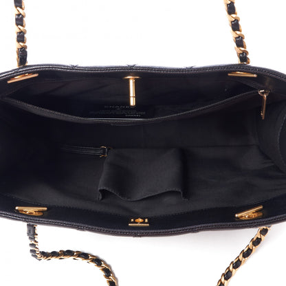 Chanel Caviar Quilted Sweet Classic Shopping Tote Black 6 of 9