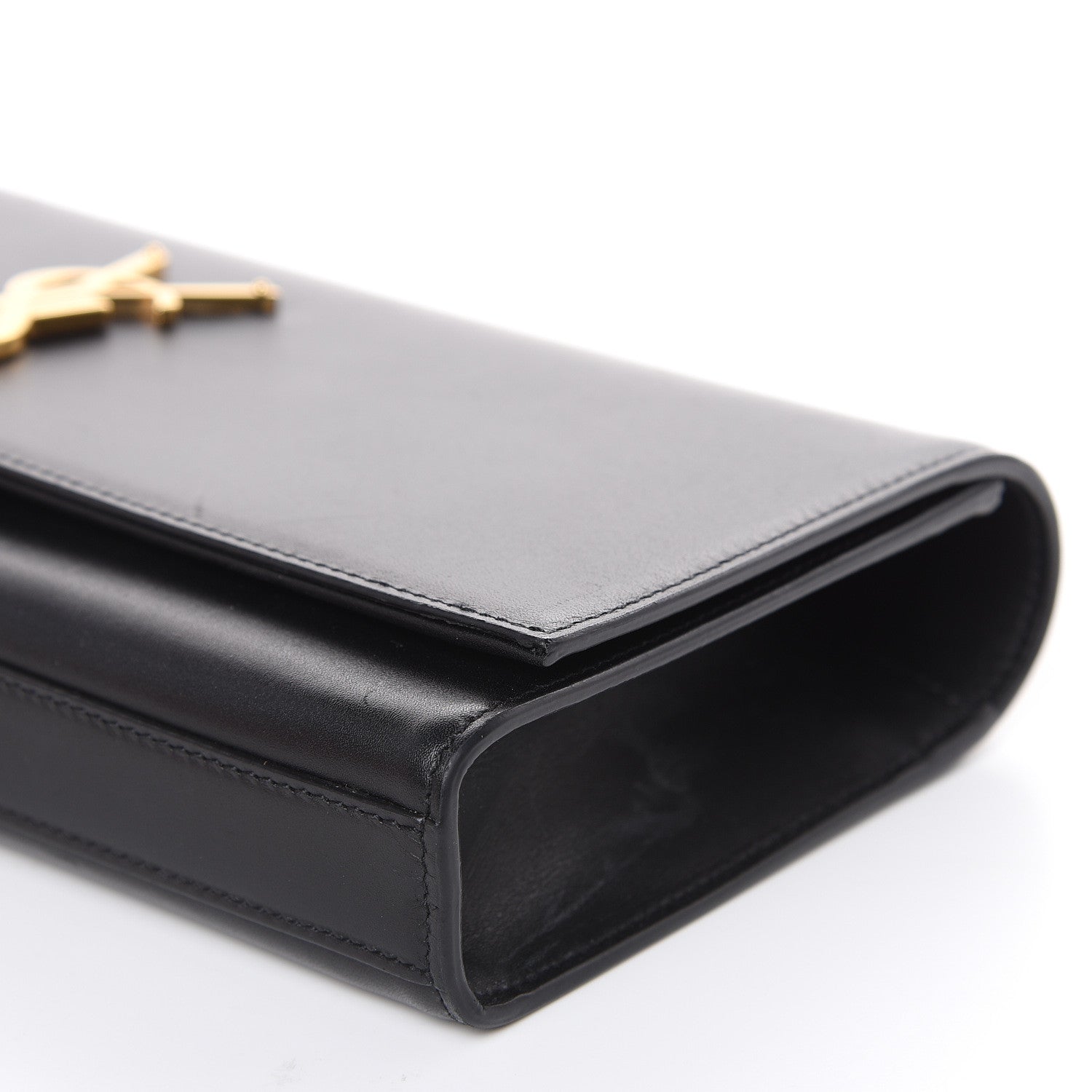Saint Laurent Calfskin Classic Monogram Tassel Clutch Black 8 of 13
