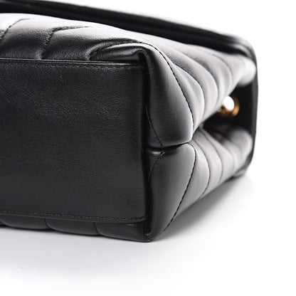 Saint Laurent Calfskin Y Quilted Monogram Small Loulou Chain Satchel Black 9 of 10