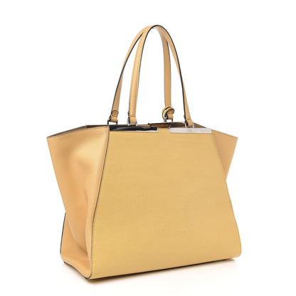Fendi Vitello Elite Flamingo Large 3Jours Tote Giallo Alchemy 3 of 10