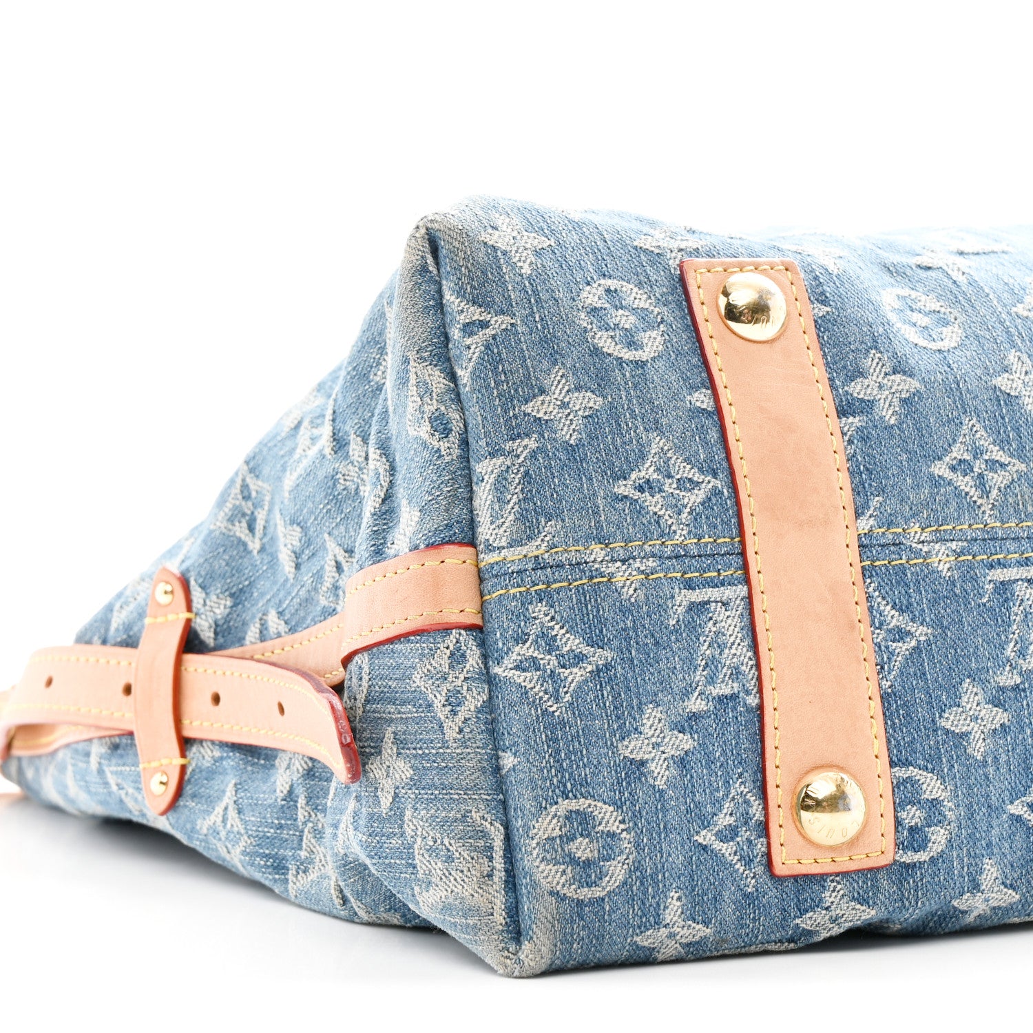 Louis Vuitton Monogram Denim CarryAll MM Blue 10 of 11