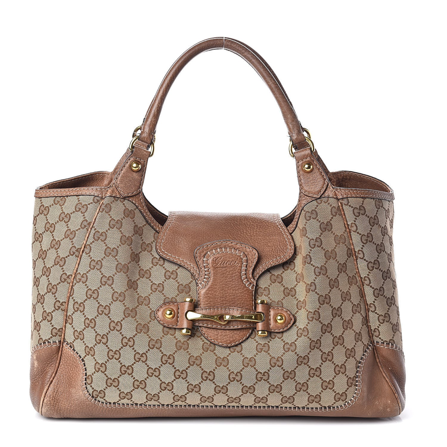 Gucci Monogram Large New Pelham Shoulder Bag Brown 1 of 10