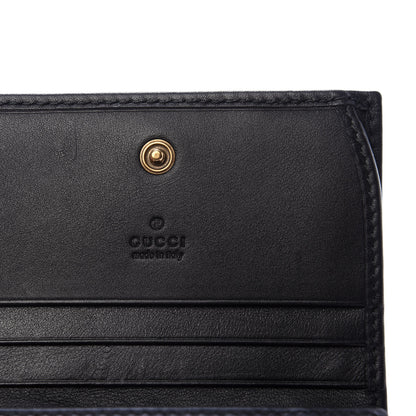 Gucci Calfskin Matelasse GG Marmont Card Case Wallet Black 8 of 10