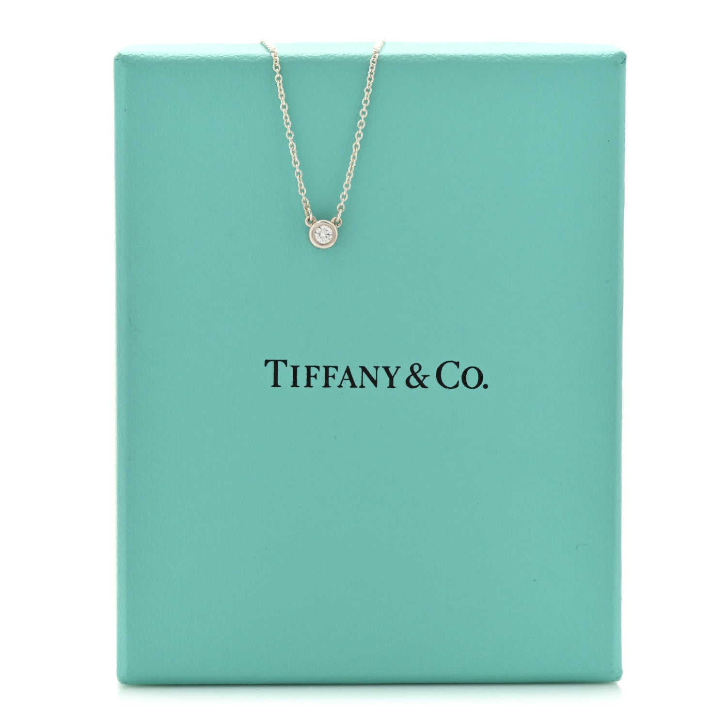 Tiffany Sterling Silver Diamond .07ct Elsa Peretti Diamonds by the Yard Pendant Necklace 7 of 7