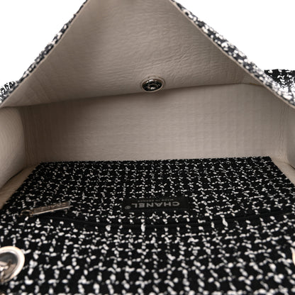 Chanel Tweed Medium Single Flap Black White 3 of 7