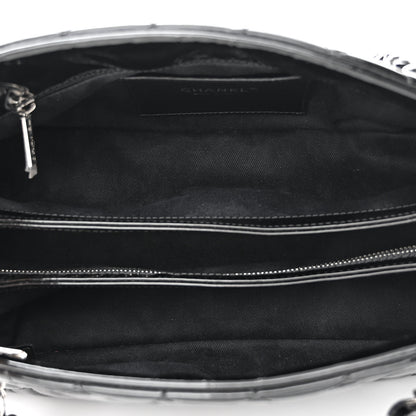 Chanel Patent Quilted Medium Just Mademoiselle Bowling Bag Black 5 of 10
