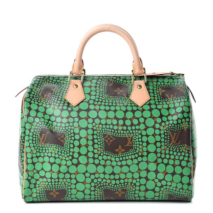 Louis Vuitton Monogram Kusama Town Speedy 30 Green 1 of 10