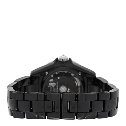 Chanel Stainless Steel Ceramic Diamond 38mm J12 Limited Edition Mademoiselle La Pausa Automatic Watch Black Black 3 of 5