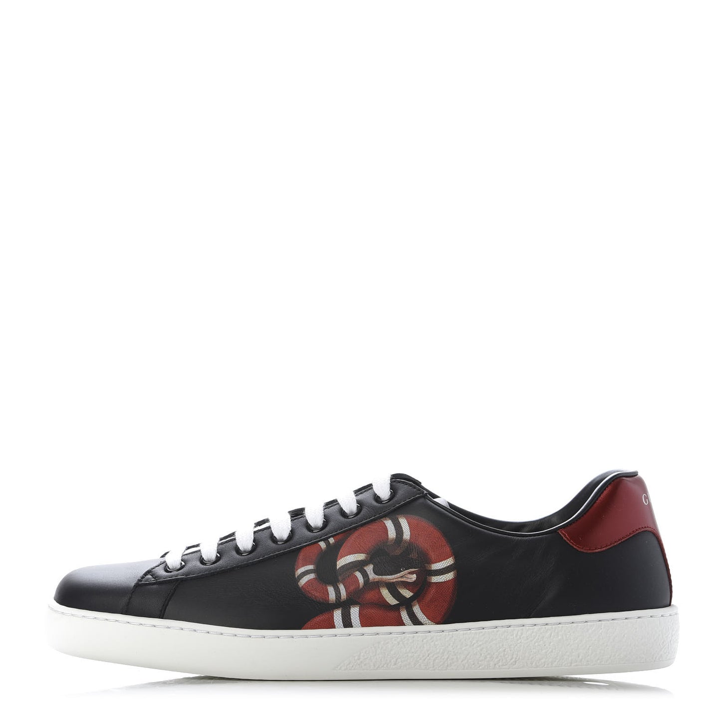 Calfskin Kingsnake Mens Ace Sneakers 9 Black Multicolor