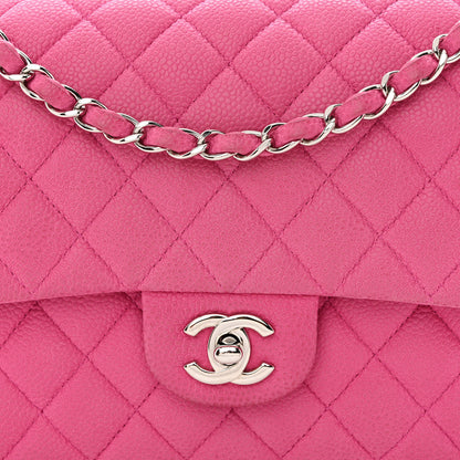 Chanel Iridescent Caviar Quilted Medium Double Flap Pink 8 of 15
