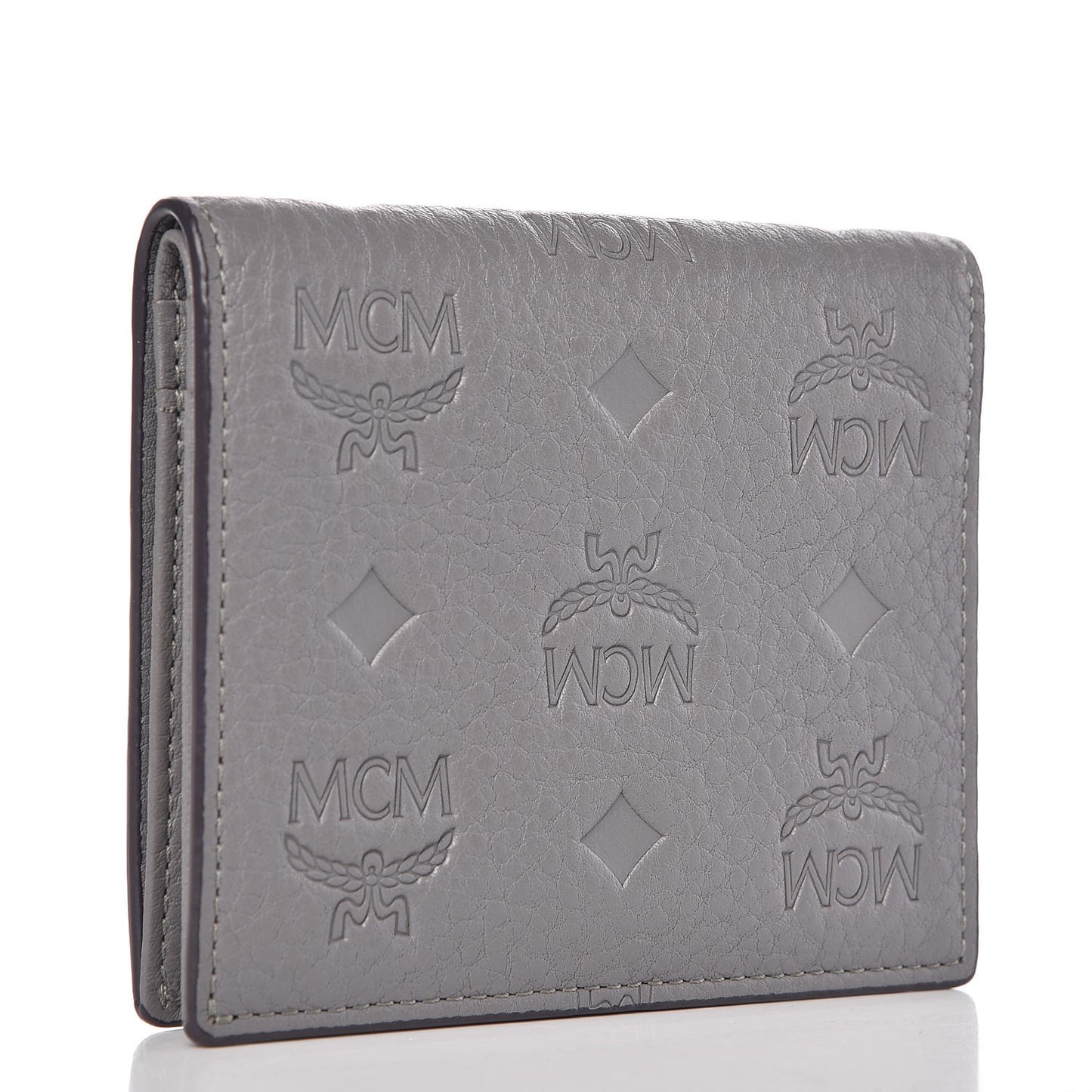 Calfskin Signature Monogram Klara Bi-Fold Wallet Dove