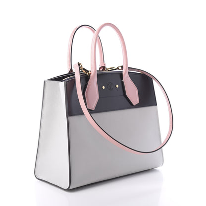 Louis Vuitton Calfskin City Steamer MM Gris Antartica Navy Rose Doux 4 of 10
