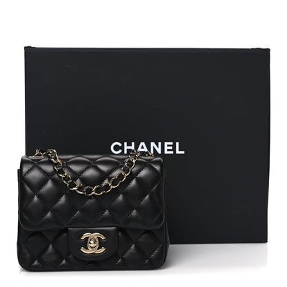 Chanel Lambskin Quilted Mini Square Flap Black 12 of 12