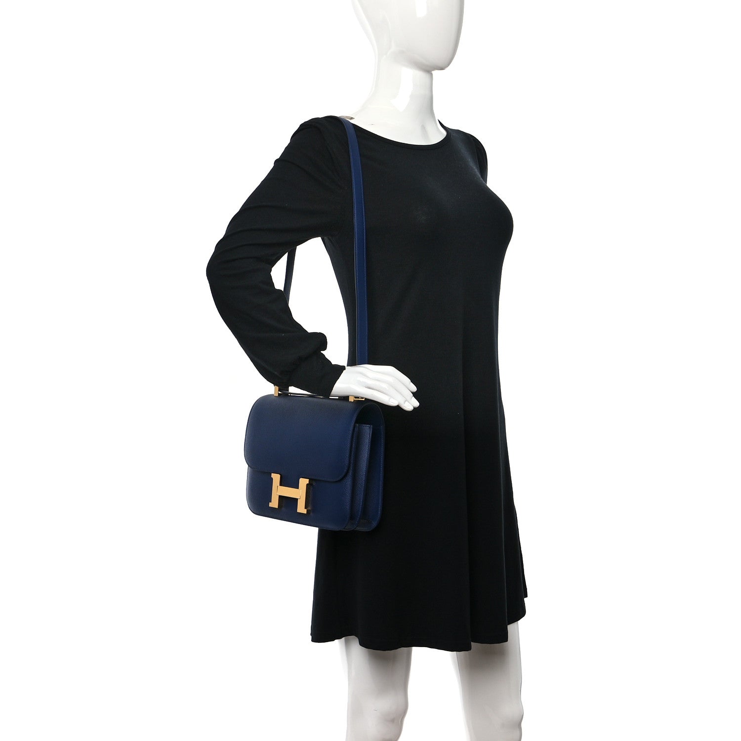 Hermes Epsom Constance 24 Bleu Saphir 2 of 9