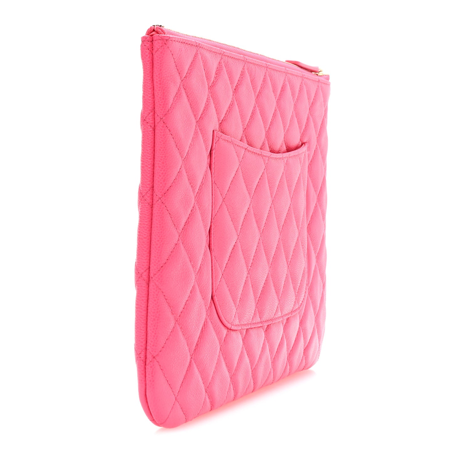 Caviar Quilted Medium Cosmetic Case Pink