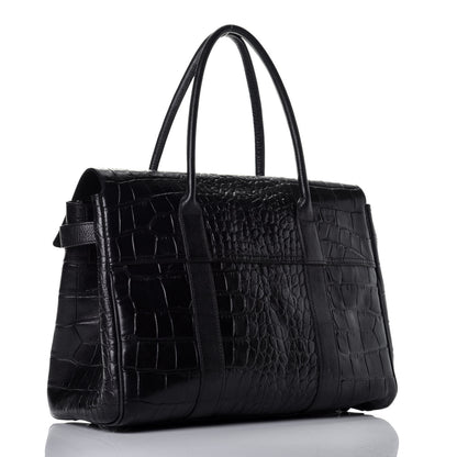 Mulberry Calfskin Crocodile Embossed Bayswater Black 3 of 8