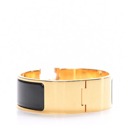 Hermes Enamel Wide Clic Clac H Bracelet PM Black 3 of 6