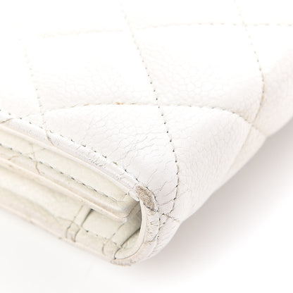 Chanel Caviar Quilted Large Flap Wallet White 12 of 13