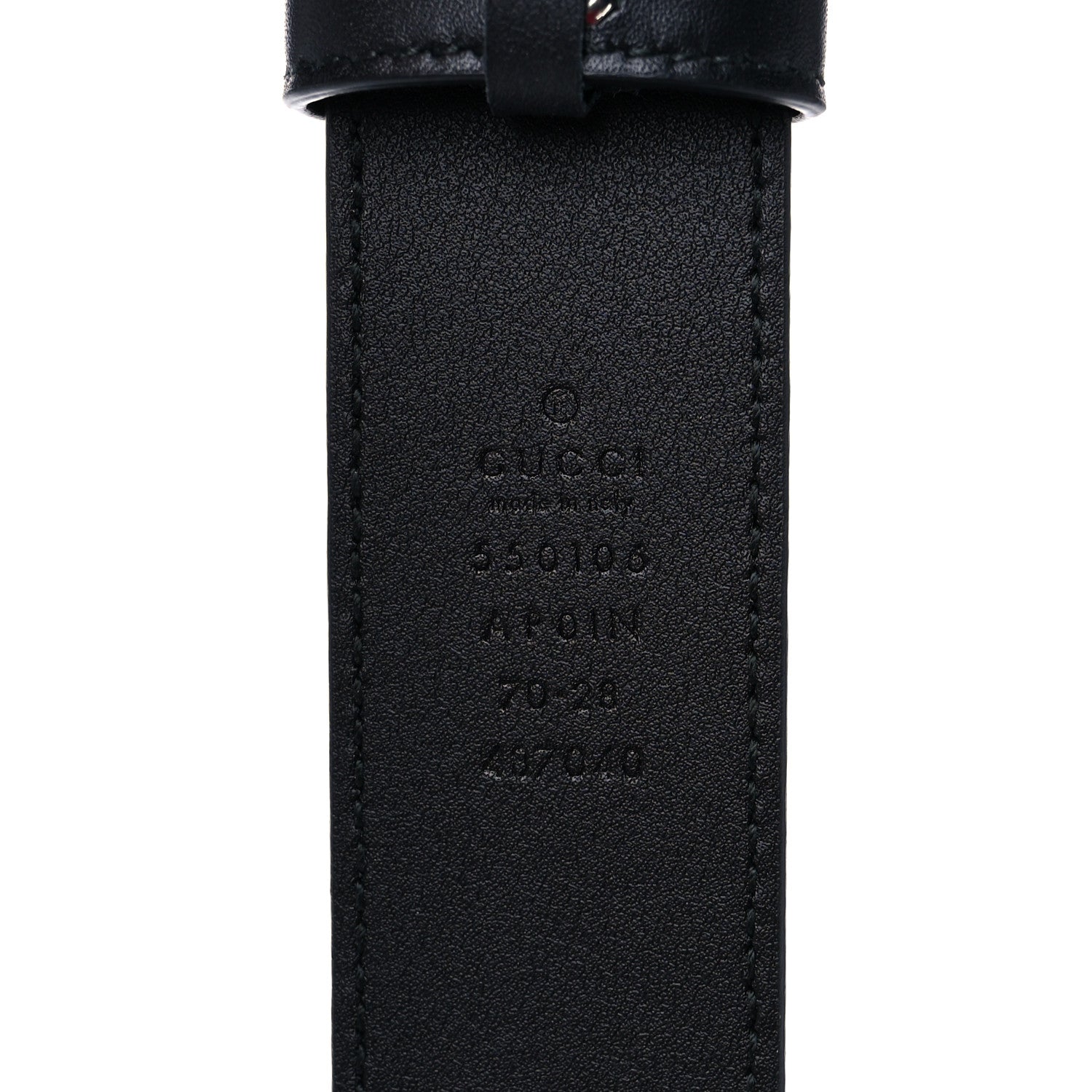 Gucci Calfskin Crystal Square G Madelyn Belt 70 28 Black 5 of 7