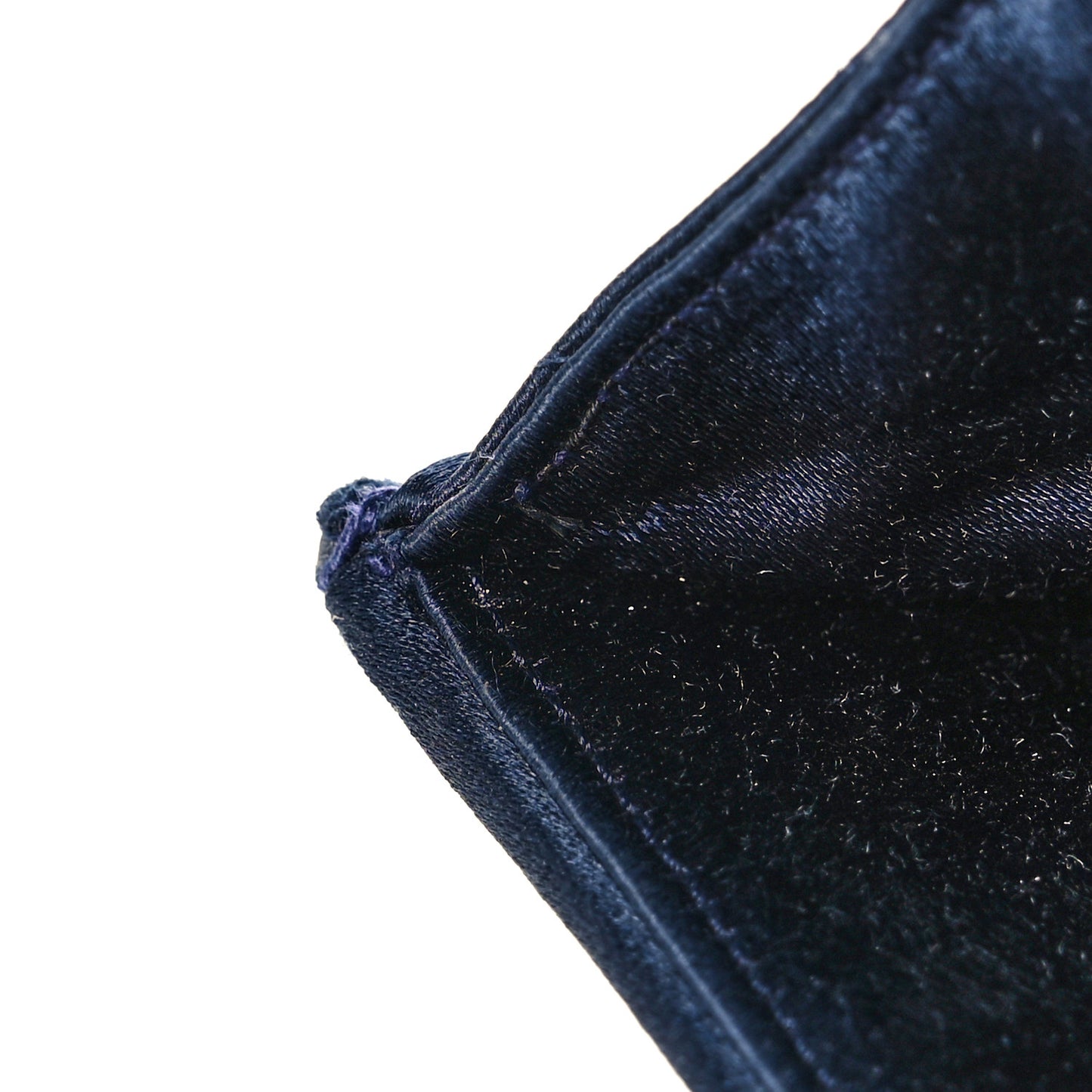 Crystal Satin Clutch Navy Blue