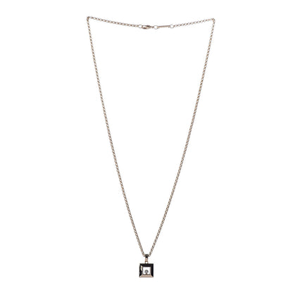 Chopard 18K Yellow Gold Diamond Happy Diamonds Square Pendant Necklace 4 of 7