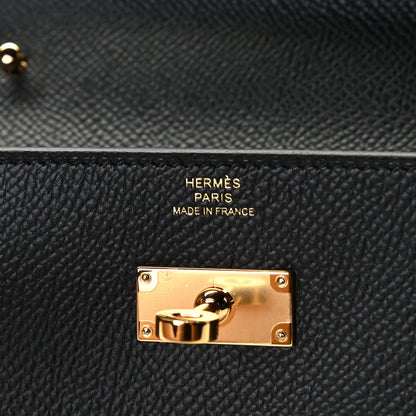 Hermes Epsom Kelly Wallet To Go Black 5 of 9