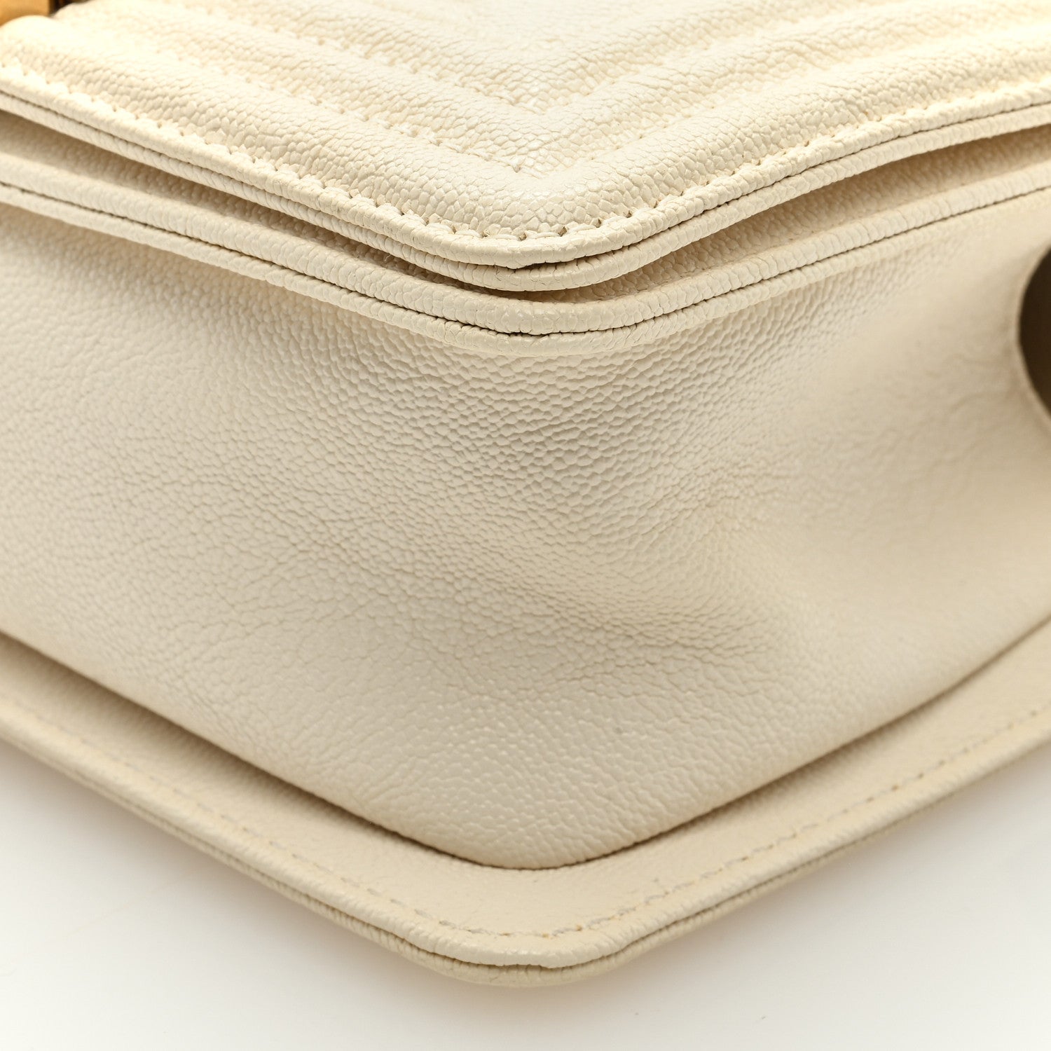 Chanel Caviar Quilted Small Boy Flap White 9 of 9