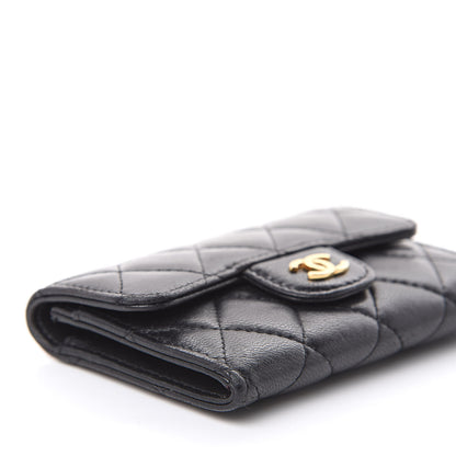Chanel Lambskin Quilted Flap Card Holder Black 9 of 12