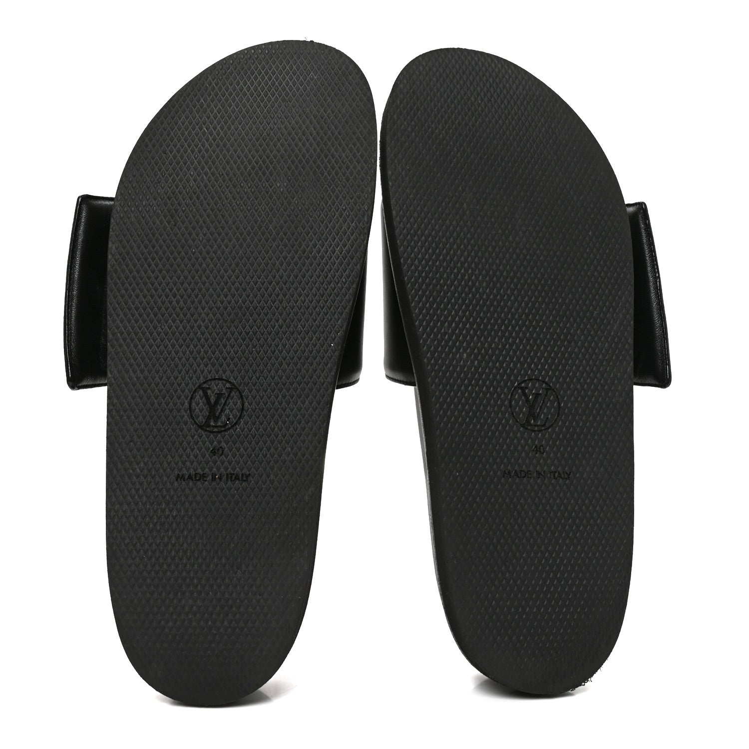 Louis Vuitton Calfskin Womens Pool Pillow Sunset Mules 40 Black 6 of 7