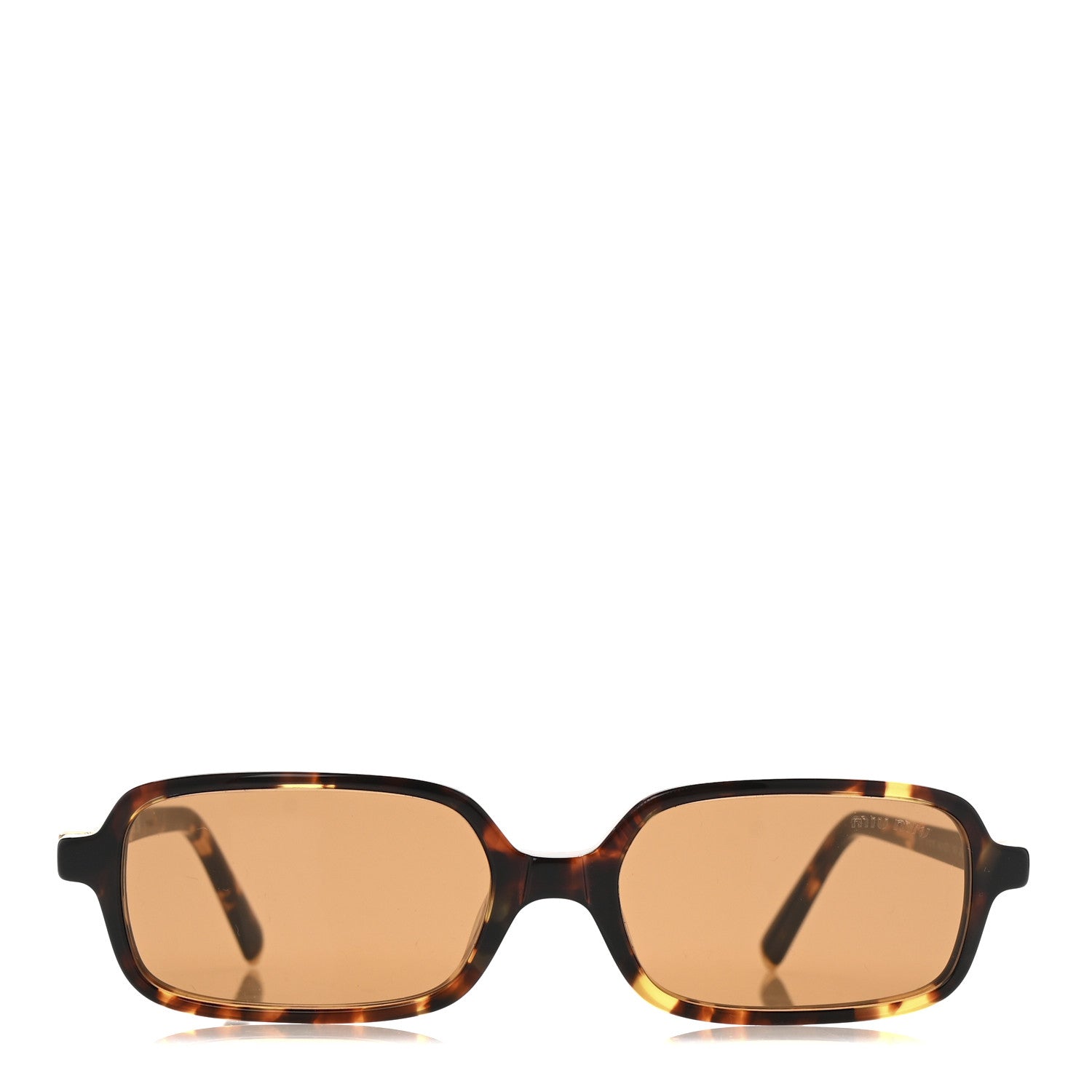 Miu Miu Acetate Rectangle Regard Sunglasses SMU11Z Camel Beige 2 of 8