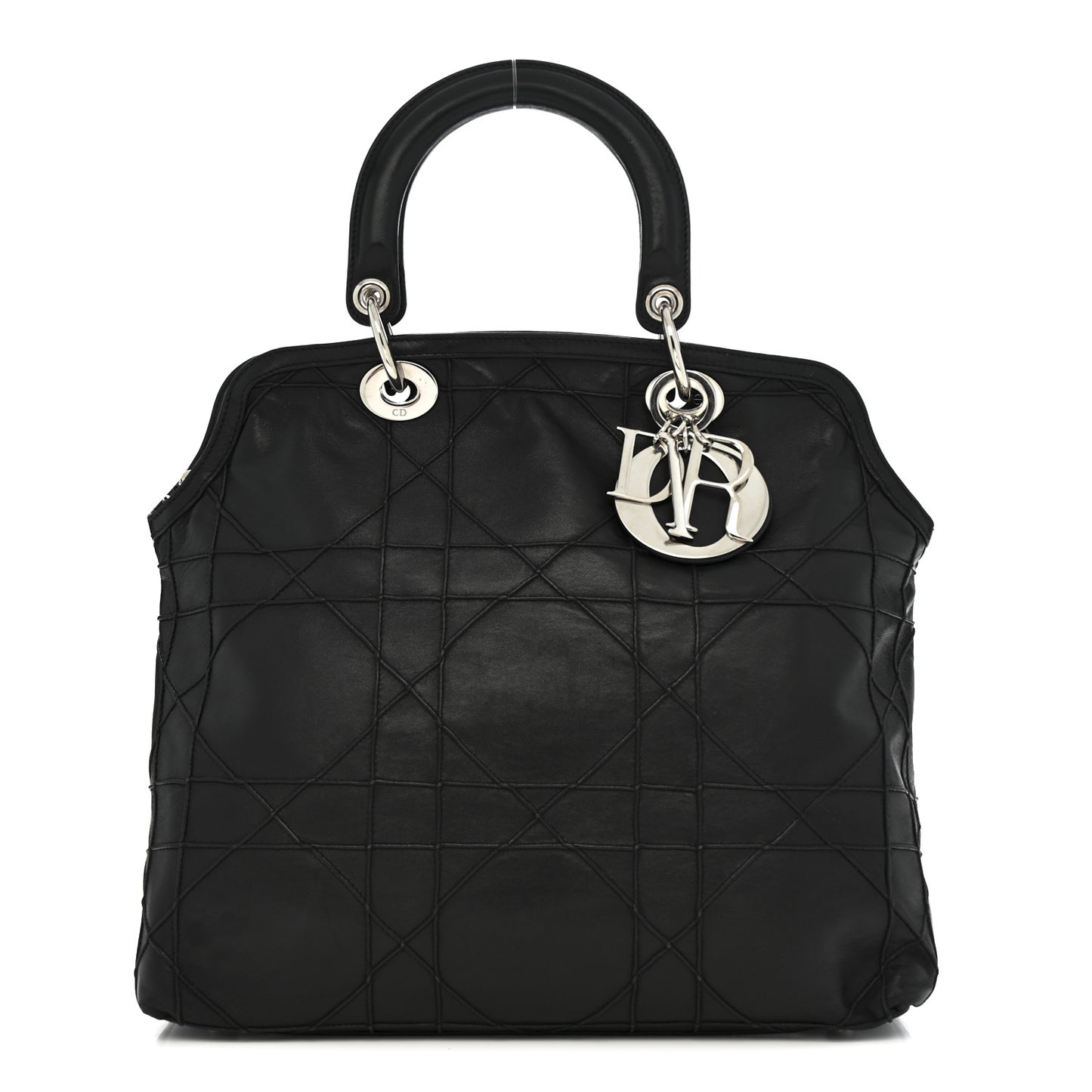 Lambskin Cannage Medium Granville Tote Black