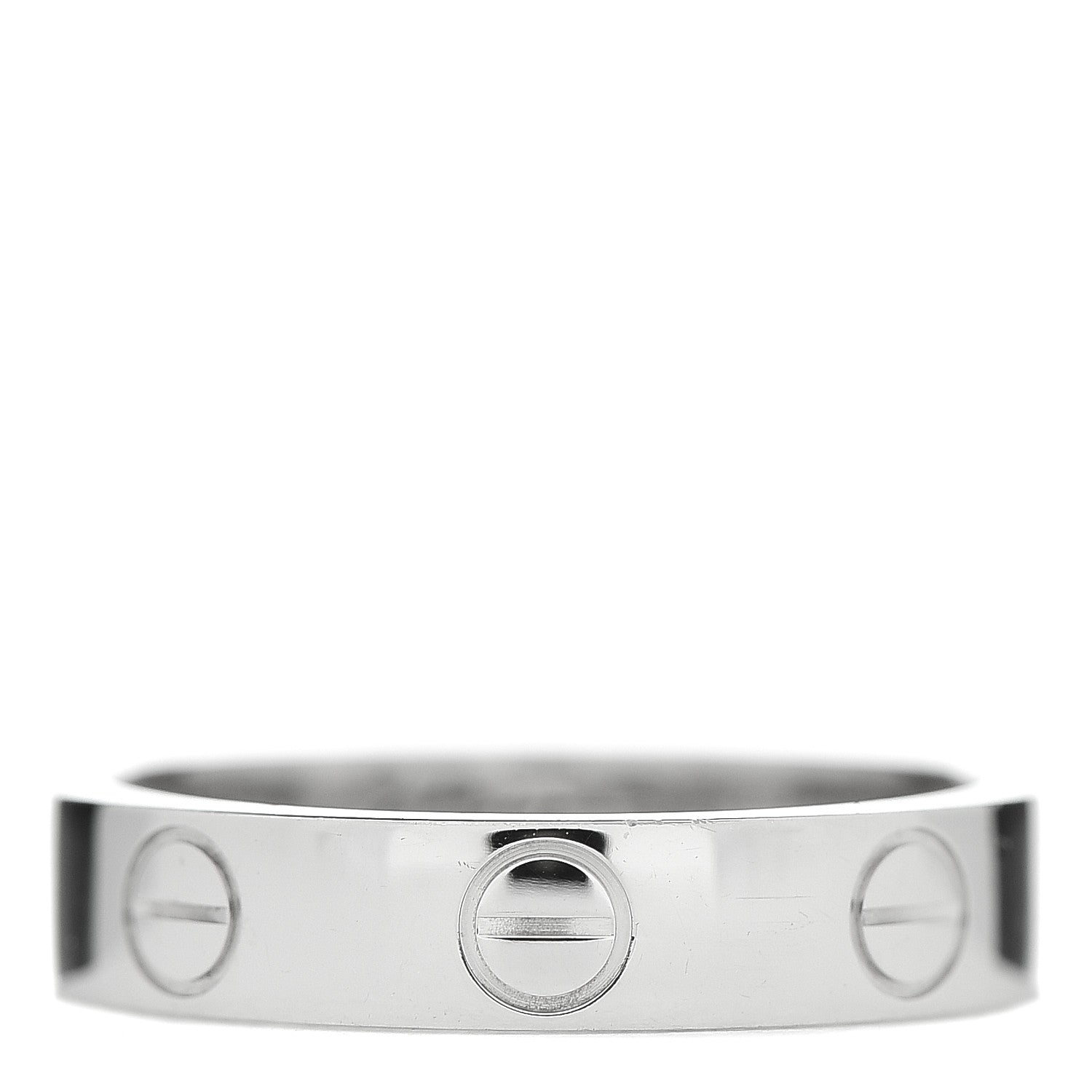 Cartier 18K White Gold 3.5mm LOVE Wedding Band Ring 47 4 1 of 4