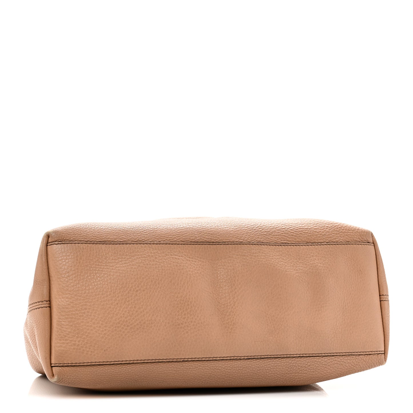 Pebbled Calfskin Medium Soho Chain Shoulder Bag Camelia