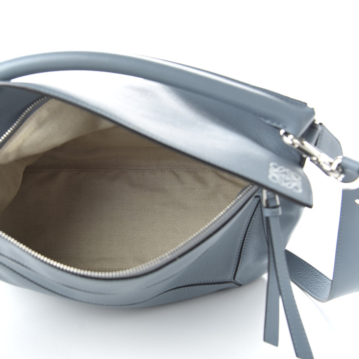 Calfskin Medium Puzzle Bag Stone Blue