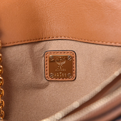 MCM Visetos Small Millie Crossbody Bag Cognac 6 of 9