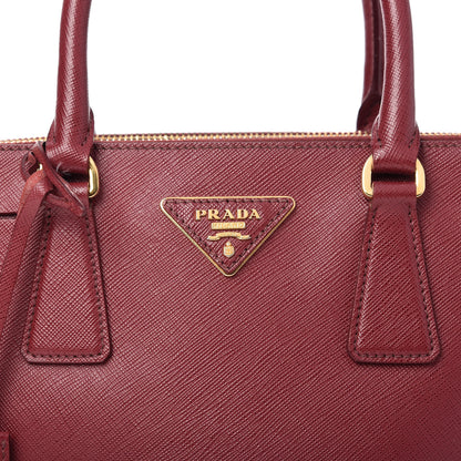 Prada Saffiano Mini Galleria Double Zip Tote Cerise 10 of 12