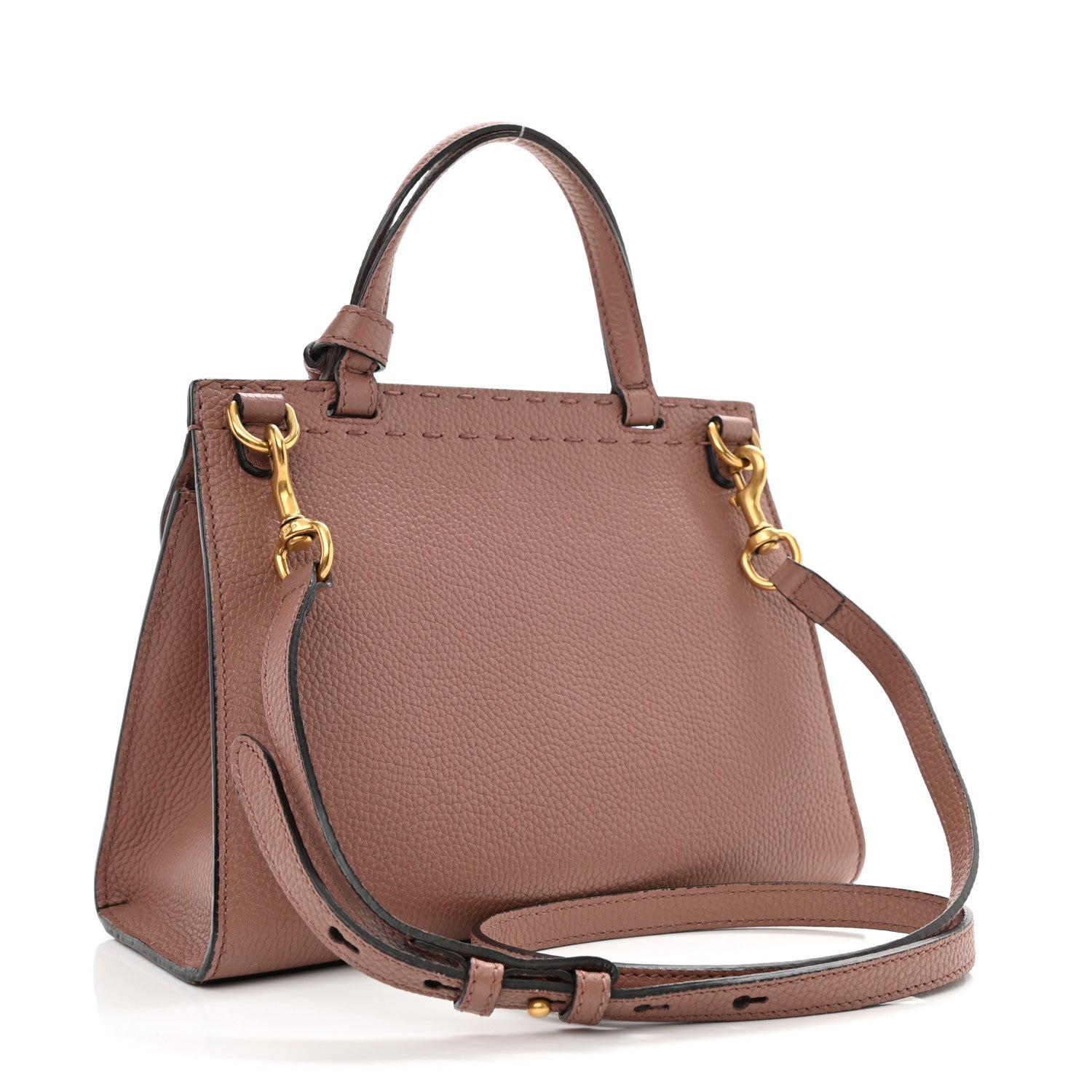 Gucci Calfskin Mini GG Marmont Top Handle Bag Rosy Phard 3 of 10