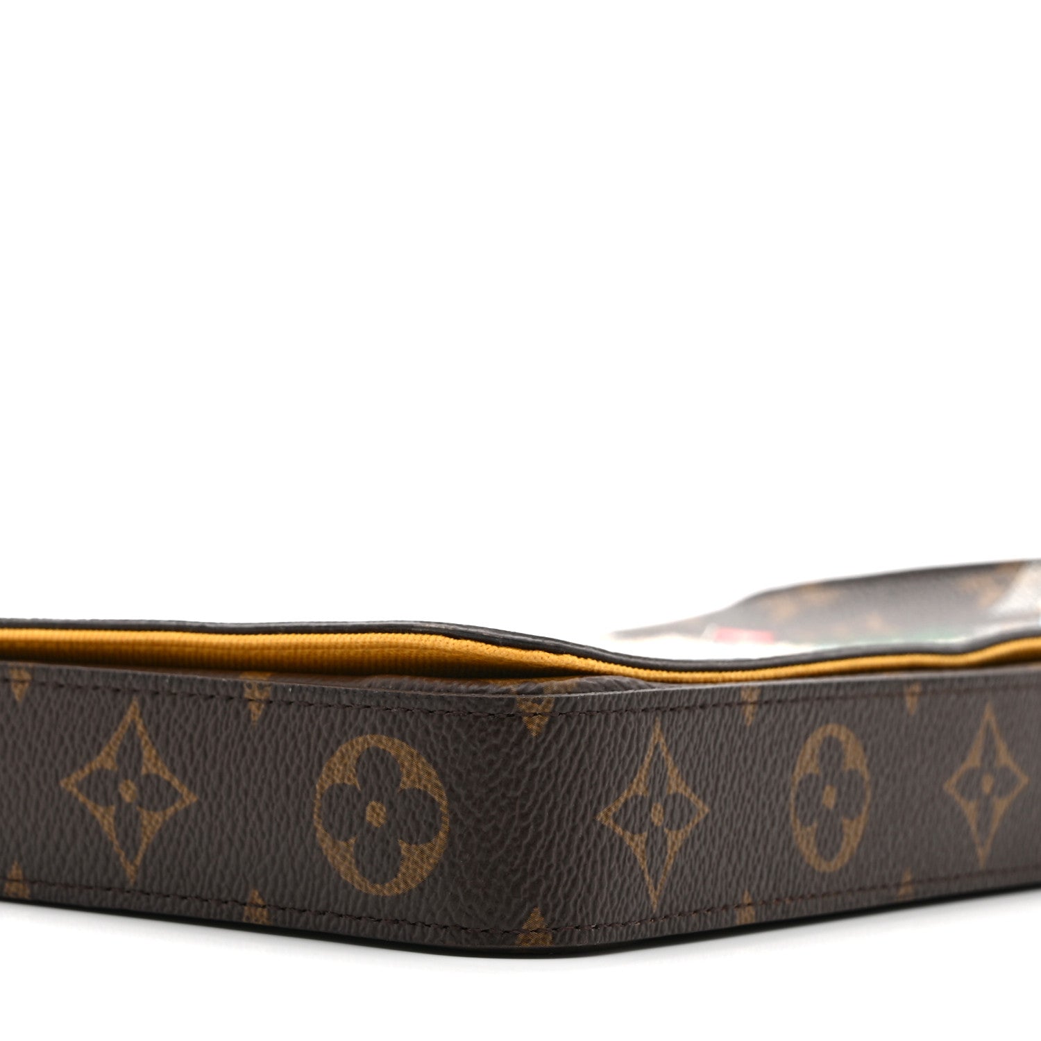 Louis Vuitton Monogram 2022 Christmas Animation New York Soho Pochette Felicie Chain Wallet Yellow 9 of 10