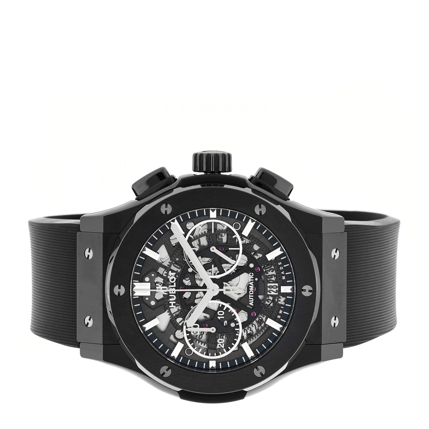 Hublot Ceramic Rubber 45mm Classic Fusion Aerofusion Chronograph Automatic Watch Black 525.CM.0170.RX 2 of 5