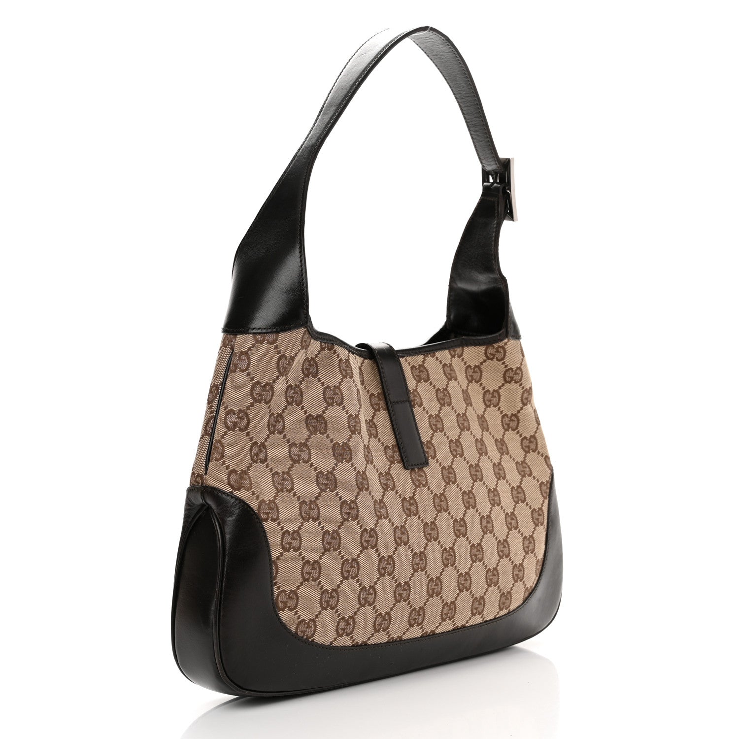 Gucci Monogram Web Jackie O Hobo Dark Brown 3 of 16
