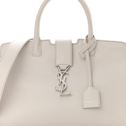 Saint Laurent Smooth Calfskin Heart Embroidered Baby Monogram Downtown Cabas New Milk 8 of 20