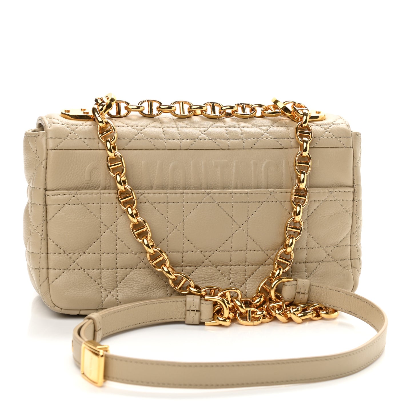 Lambskin Cannage Small Caro Bag Beige