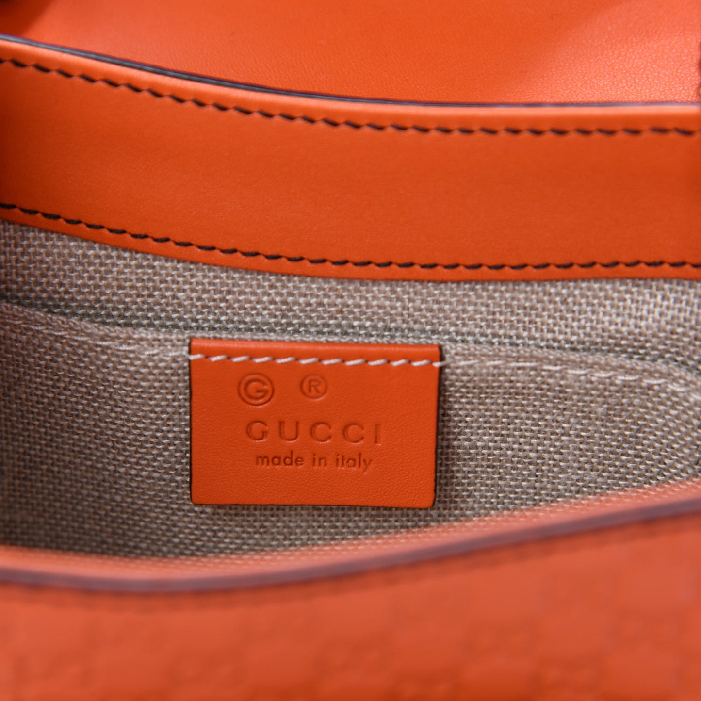 Soft Microguccissima Mini Emily Chain Shoulder Bag Sun Orange