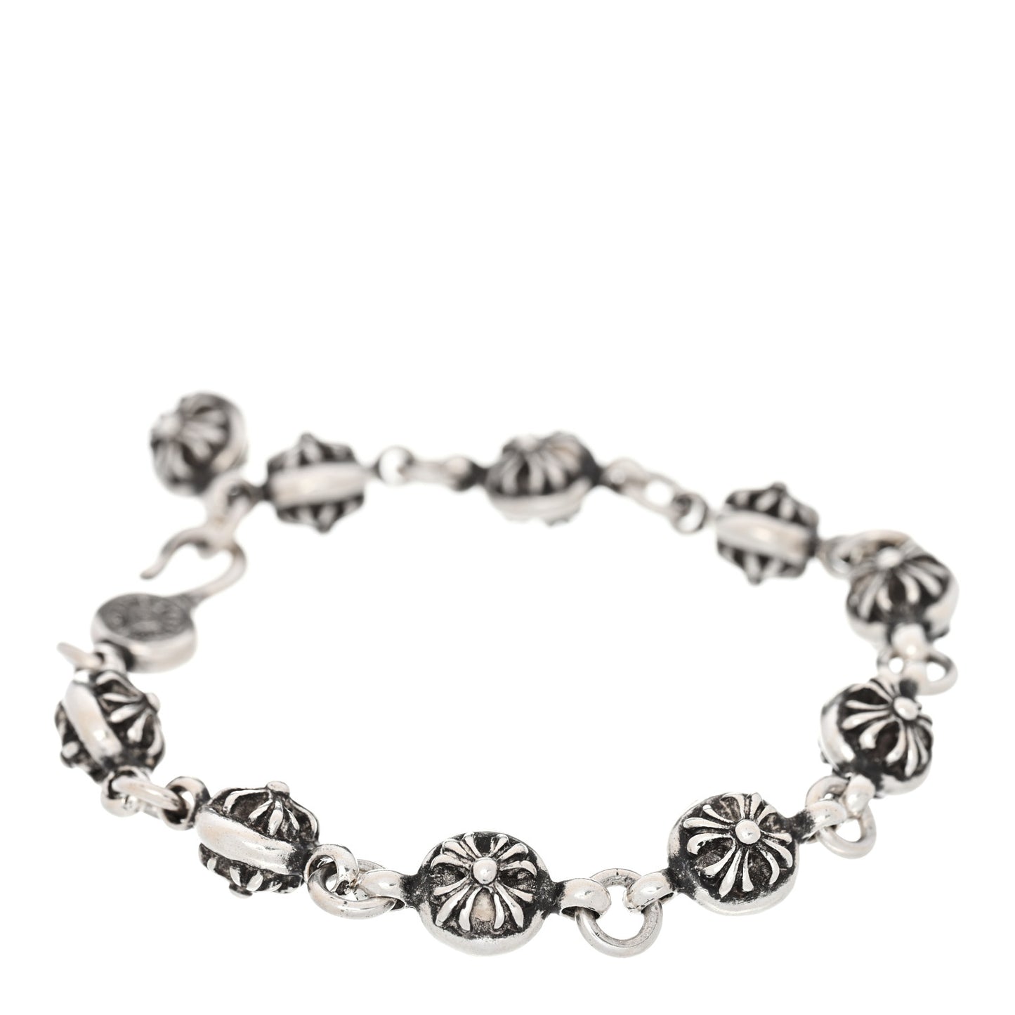 Sterling Silver Cross Ball Bracelet