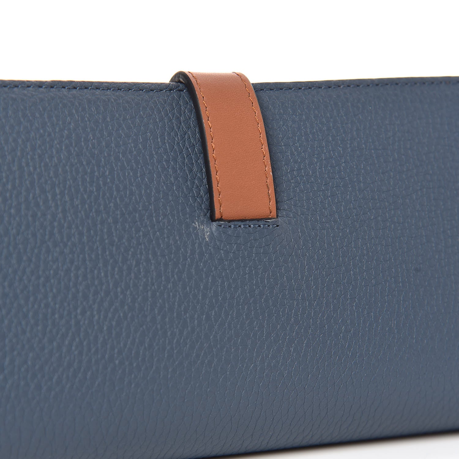 Loewe Grained Calfskin Large Vertical Wallet Steel Blue Tan 4 of 10