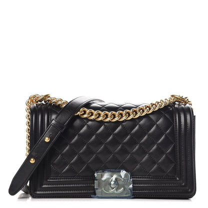 Chanel Lambskin Quilted Medium Boy Flap Black 1 of 8