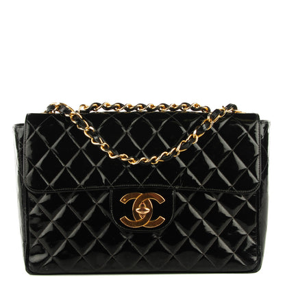 Chanel Patent Quilted XL Flap Black 1 of 12